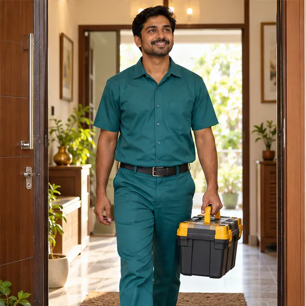 A service professional at work